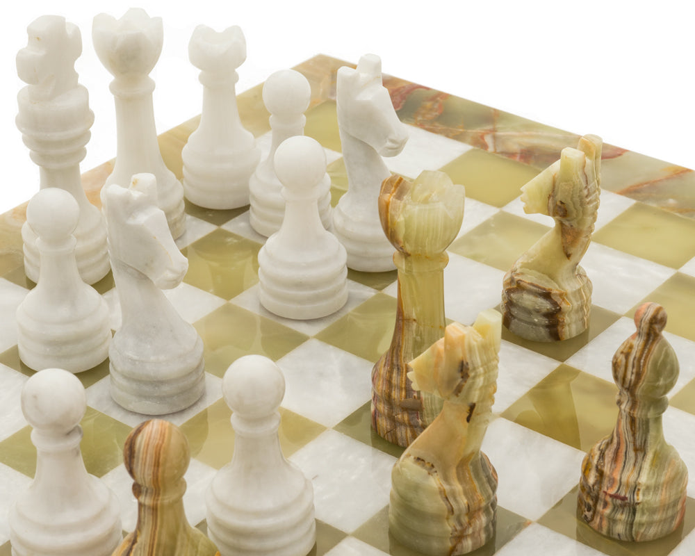 Alghero Onyx and Marble Chess Set