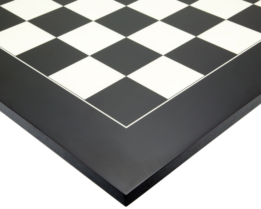 Old English Elite Ebony and Black Luxury Chess Set