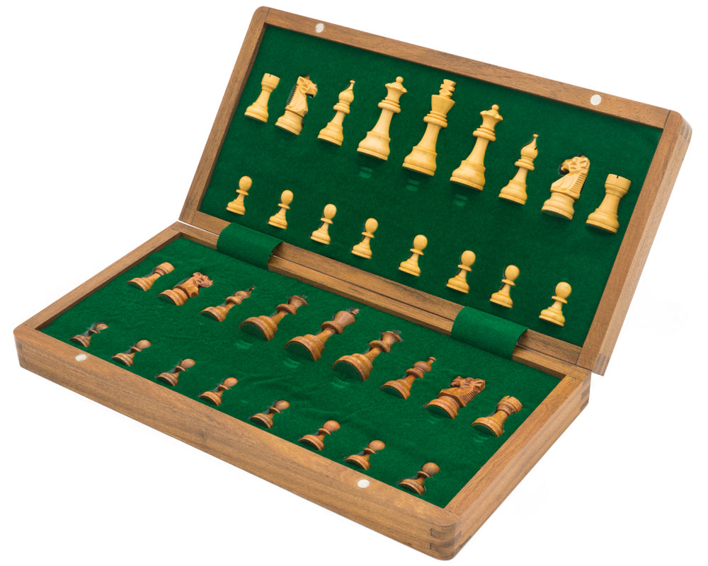 Classic Hardwood Folding Travel 14 inch Chess Set