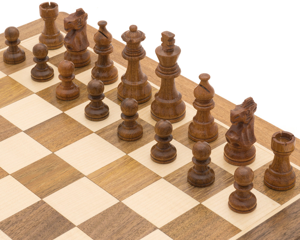 Classic Hardwood Folding Travel 14 inch Chess Set