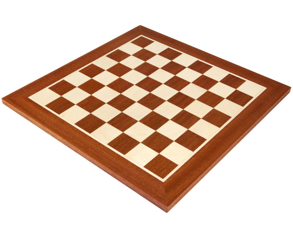 16 Inch Mahogany Wooden Inlaid Chess Board