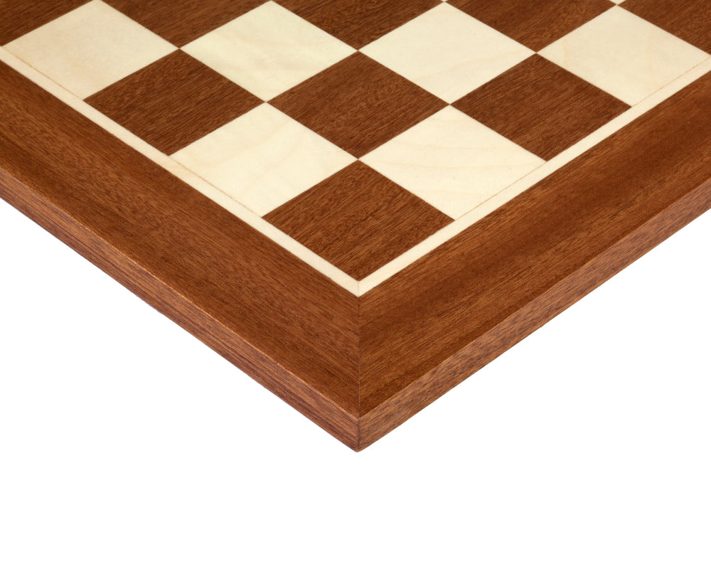 16 Inch Mahogany Wooden Inlaid Chess Board