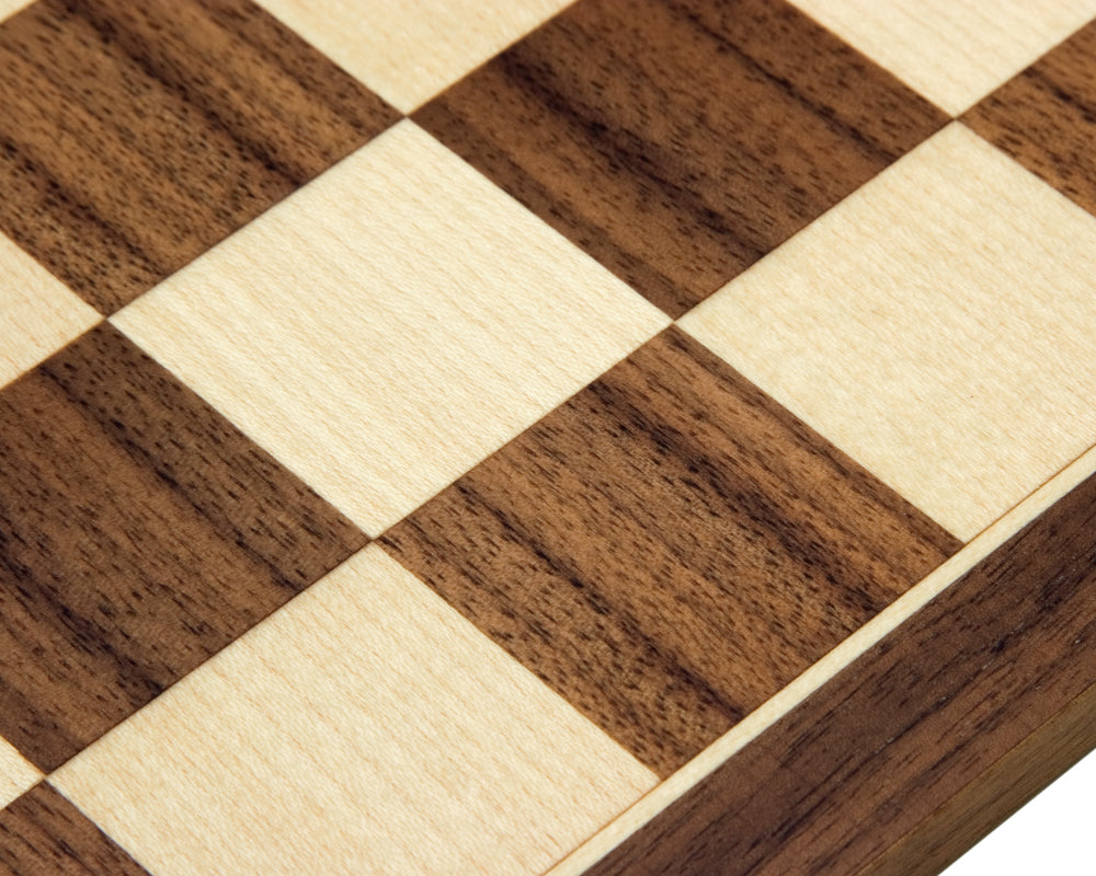 12.5 Inch Walnut and Maple Chess Board