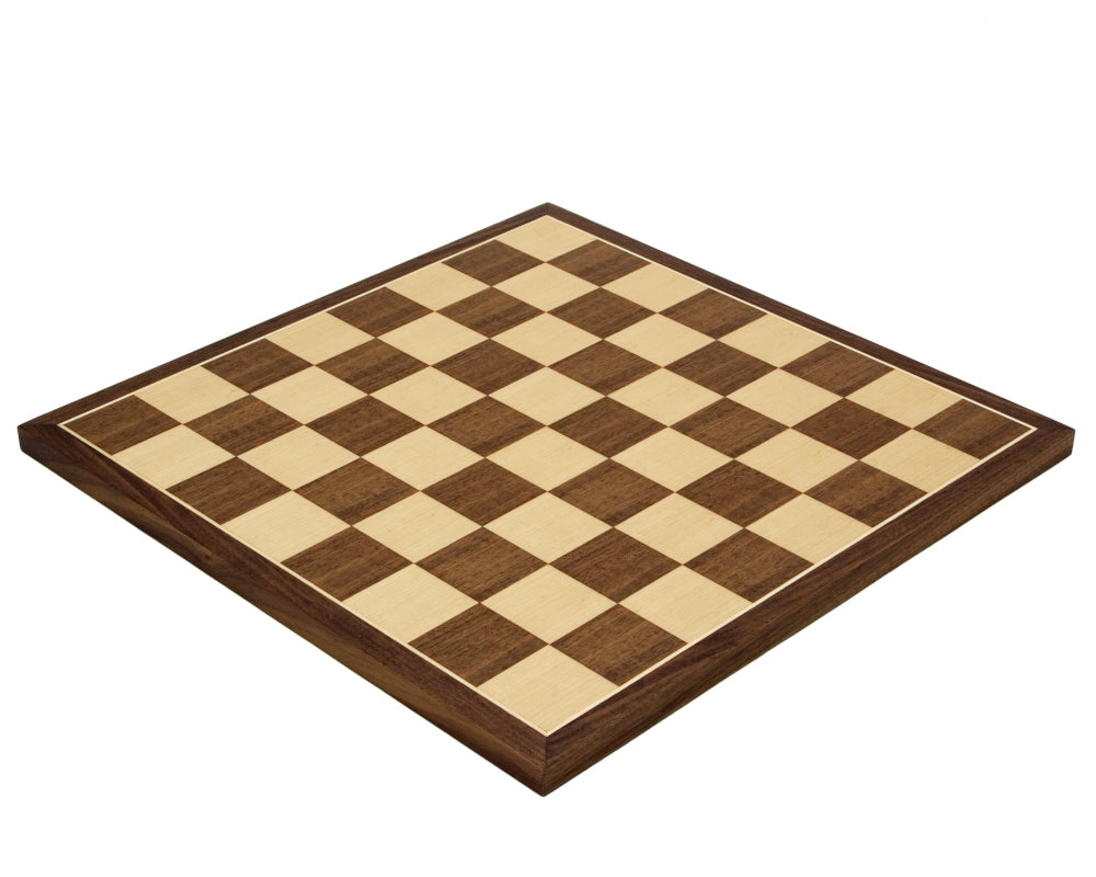 Walnut and Maple 15.75 Inch  Chess Board