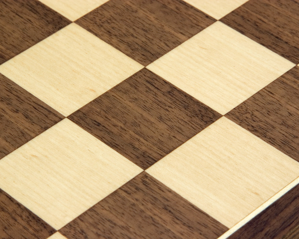 Walnut and Maple 15.75 Inch Chess Board