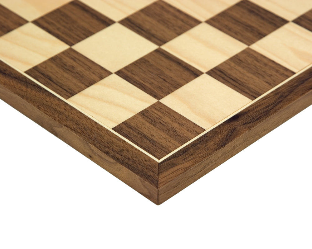 Walnut and Maple 17.75 Inch Chess Board