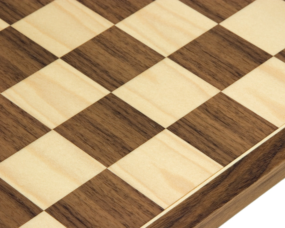 Walnut and Maple 17.75 Inch Chess Board