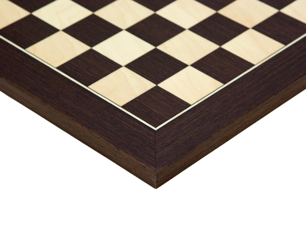 13.75 Inch Wenge and Maple Deluxe Chess Board