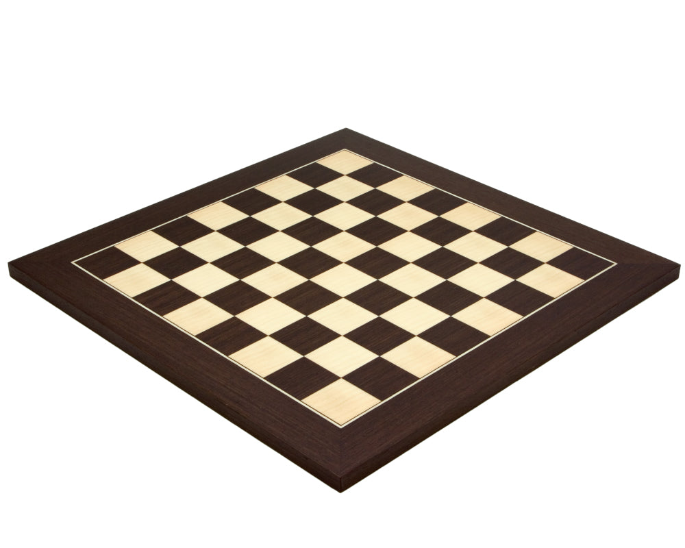 Deluxe Wenge and Maple 15.75 Inch  Chess Board