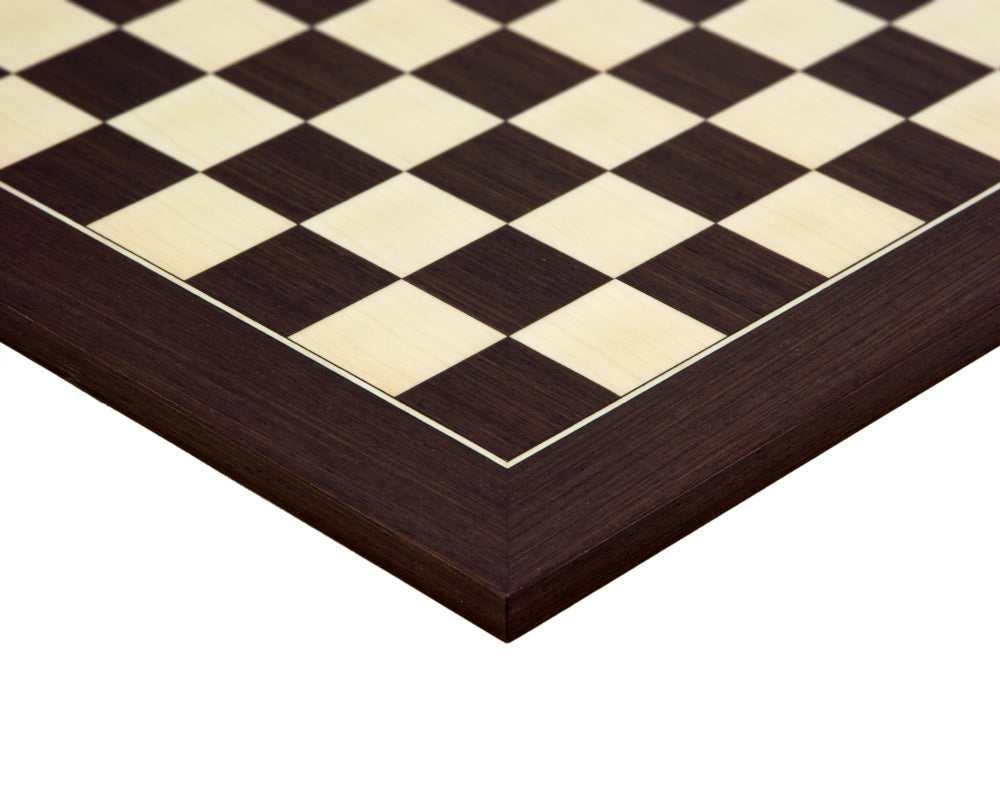 Deluxe Wenge and Maple 15.75 Inch Chess Board