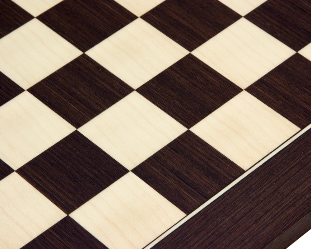 Deluxe Wenge and Maple 15.75 Inch  Chess Board