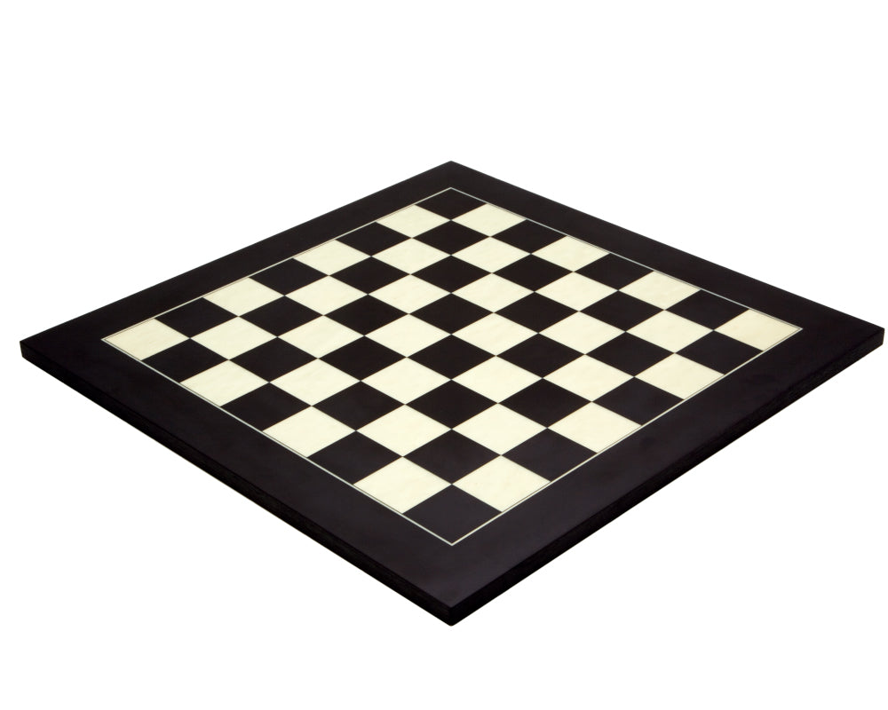 Black and Maple 17.75 Inch Deluxe Chess Board