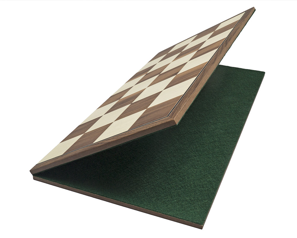 Folding Walnut Chess Board 16.75 inch