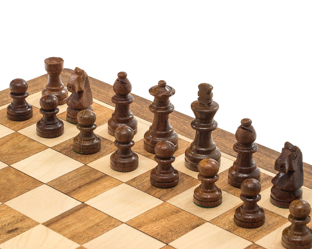 Classic Hardwood 10" Magnetic Travel Chess Set