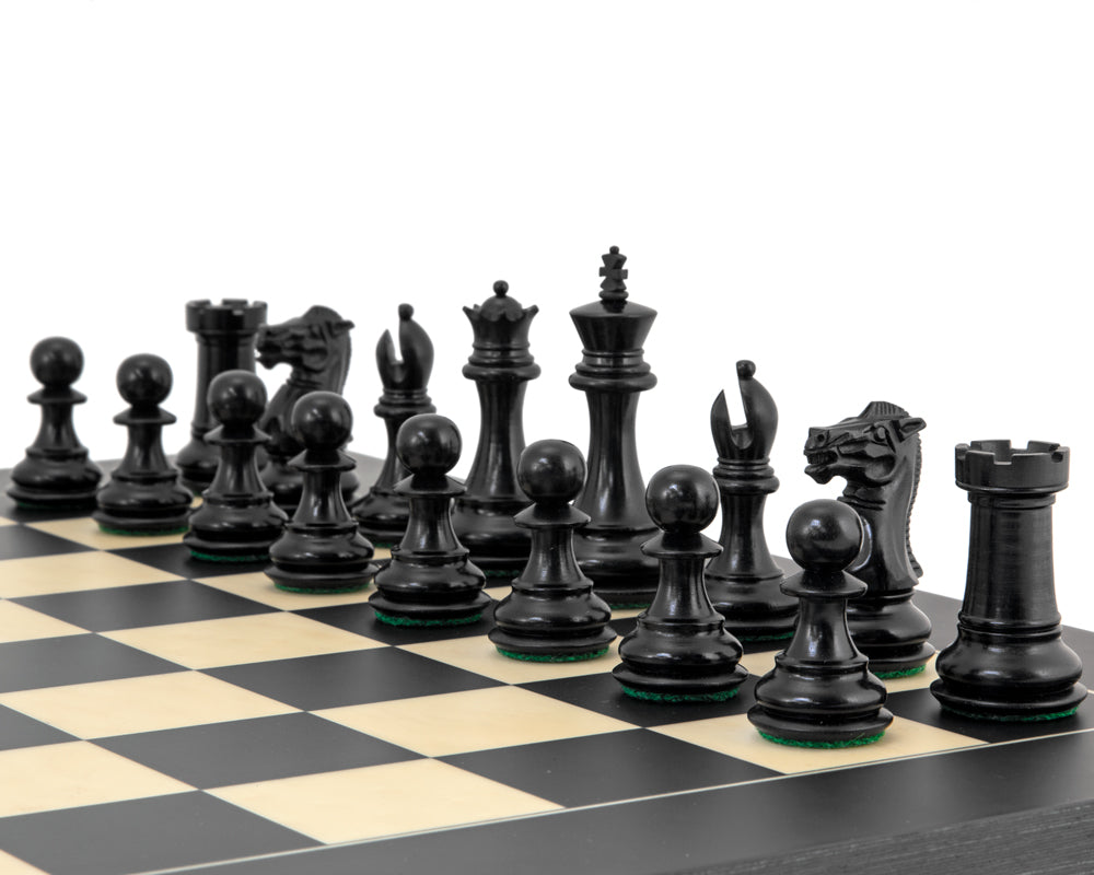 Highclere Series Ebony Staunton Chess Pieces 3 Inches