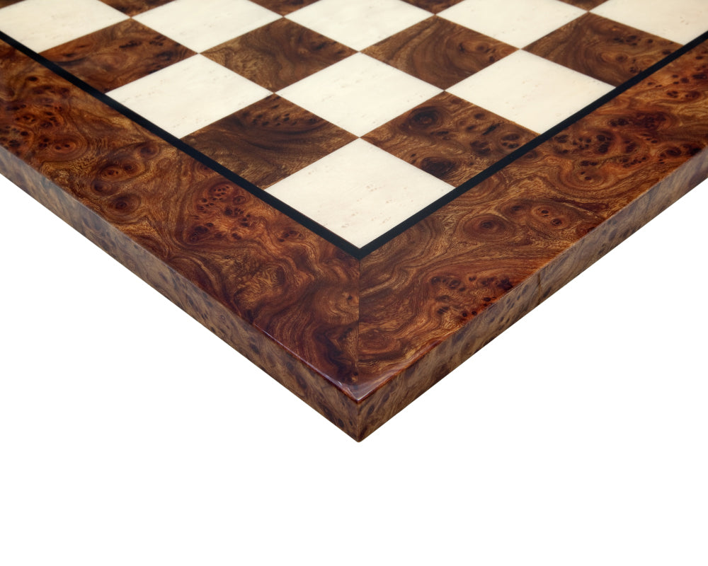 Canterbury Luxury Ebony Chess Set & Briar wood Chess Board