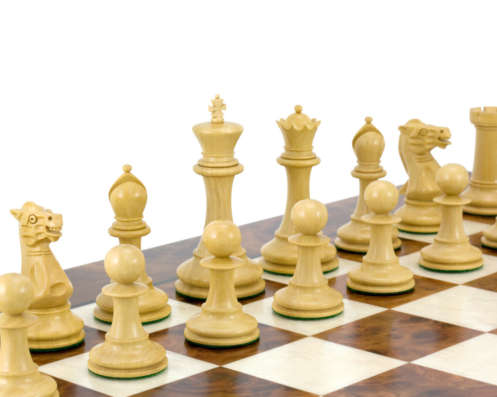 Old English Elite Ebony and Briar Luxury Chess Set