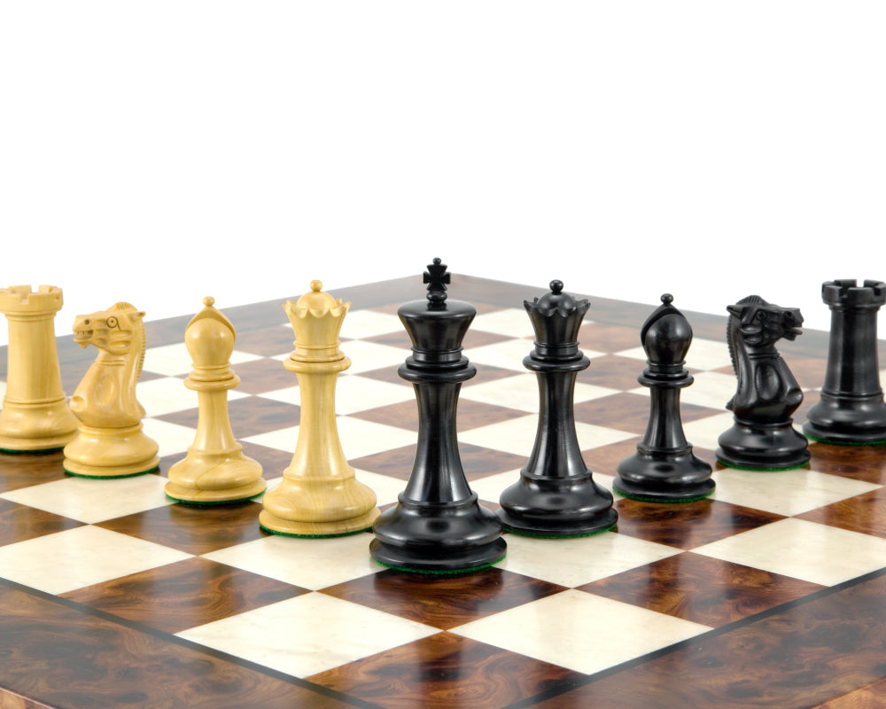 Old English Elite Ebony and Briar Luxury Chess Set