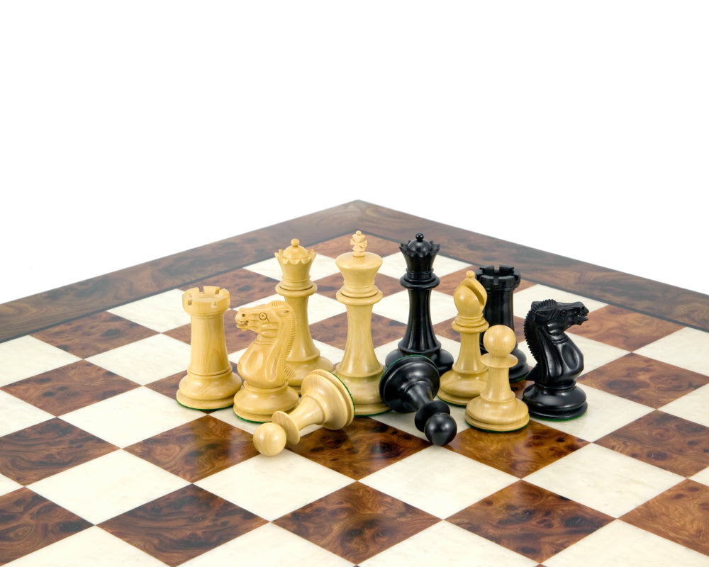 Old English Elite Ebony and Briar Luxury Chess Set