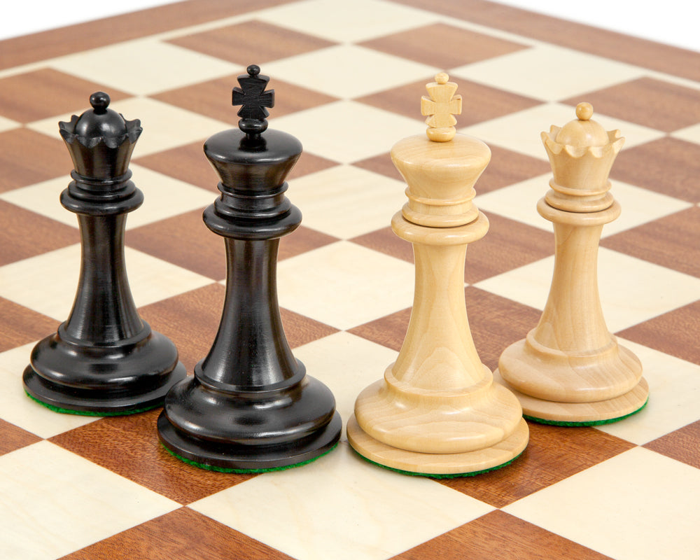 Old English Elite & Mahogany Chess Set