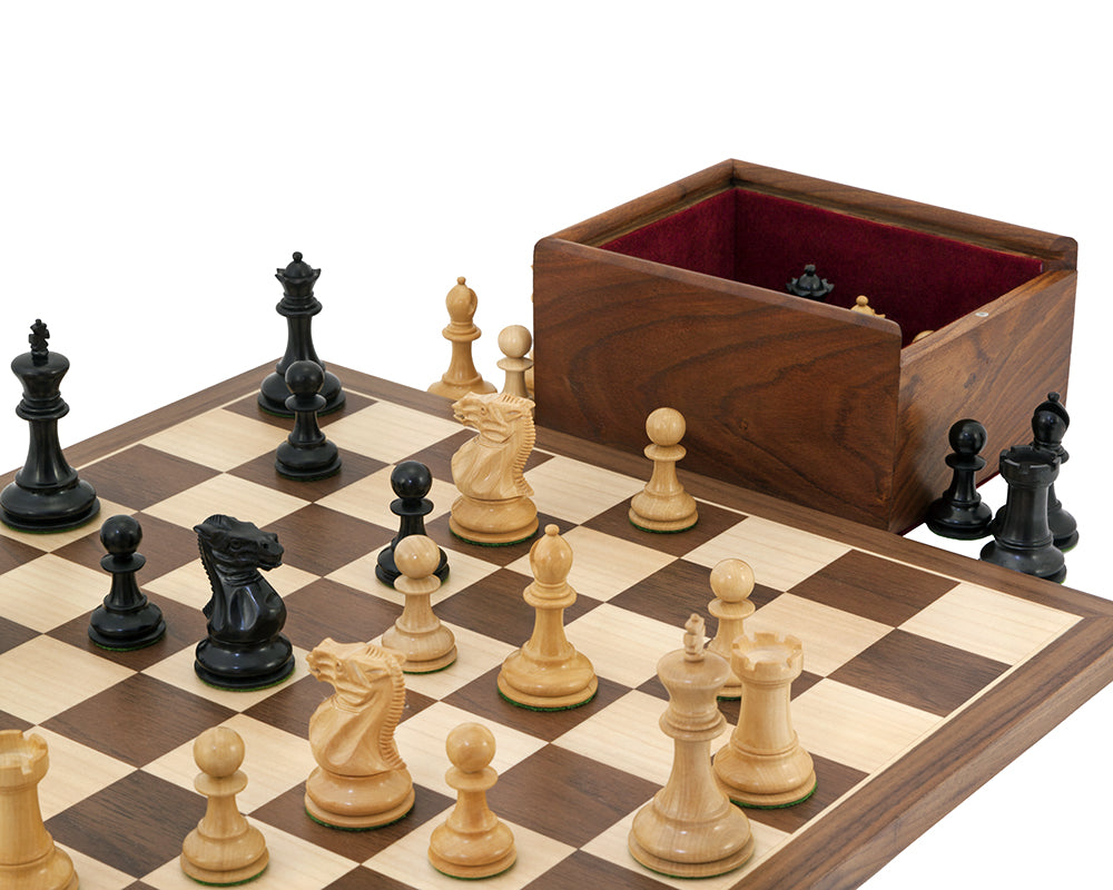 Competition Compact Walnut Chess Set