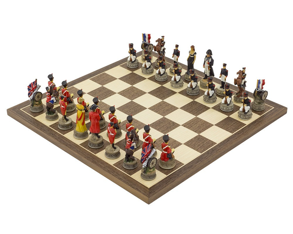 Battle of waterloo Hand painted themed Chess set