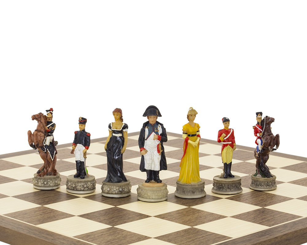 Battle of waterloo Hand painted themed Chess set