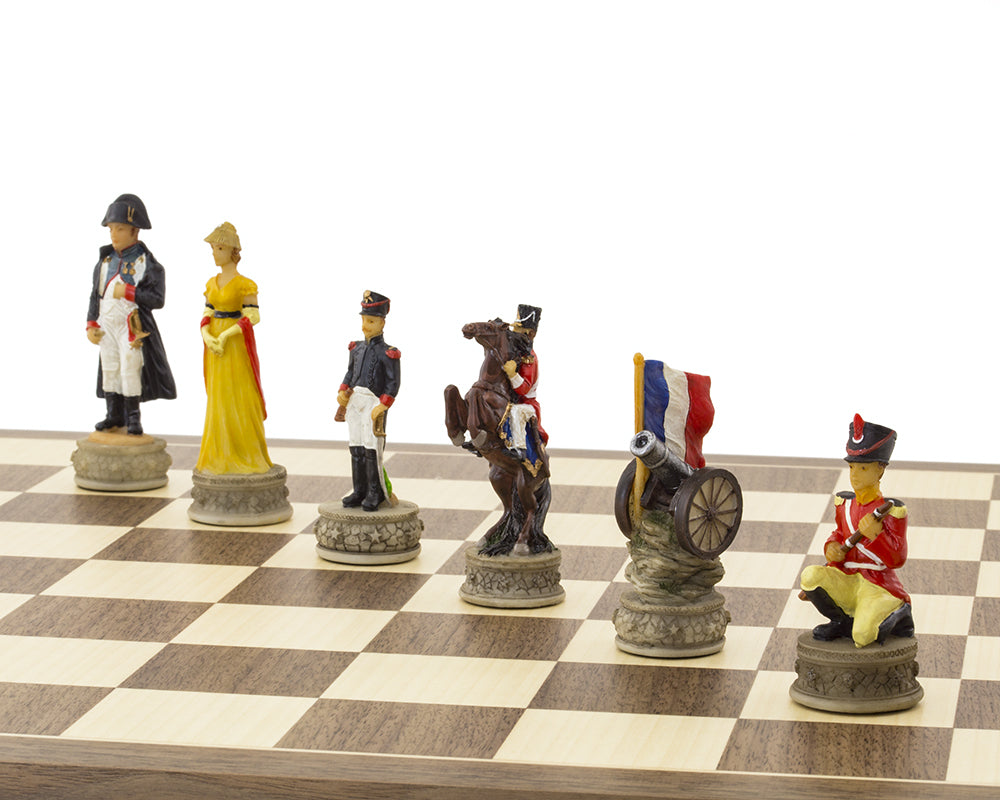 Battle of waterloo Hand painted themed Chess set
