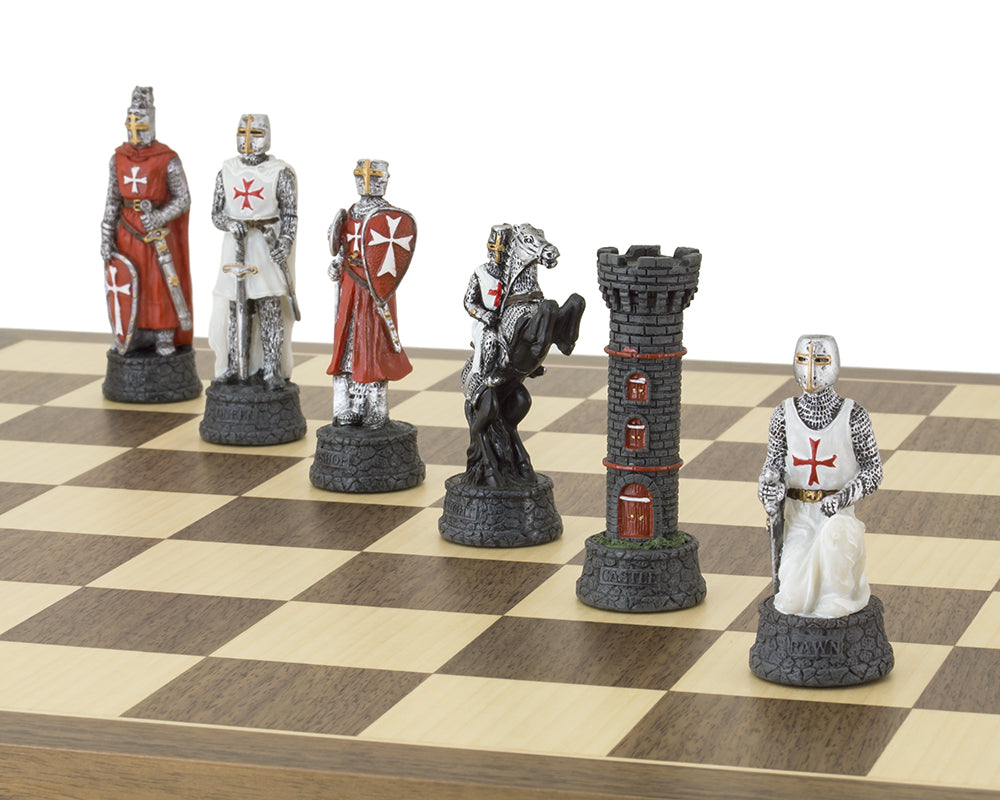 The Crusader Hand Painted themed Chess set