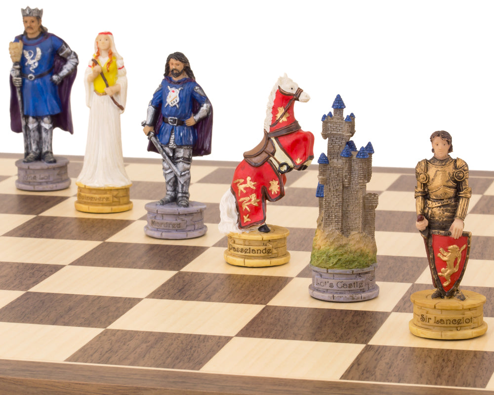 King Arthur hand painted themed Chess set
