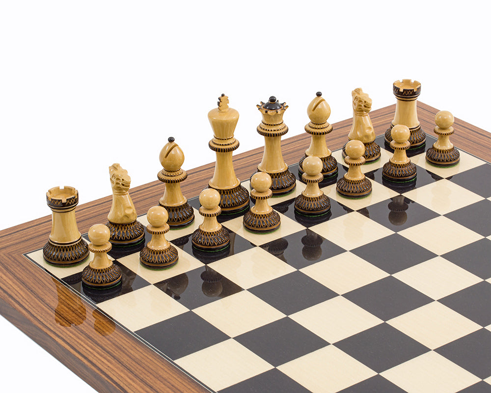 The Burnt Parker Palisander Chess Set