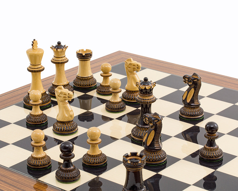The Burnt Parker Palisander Chess Set