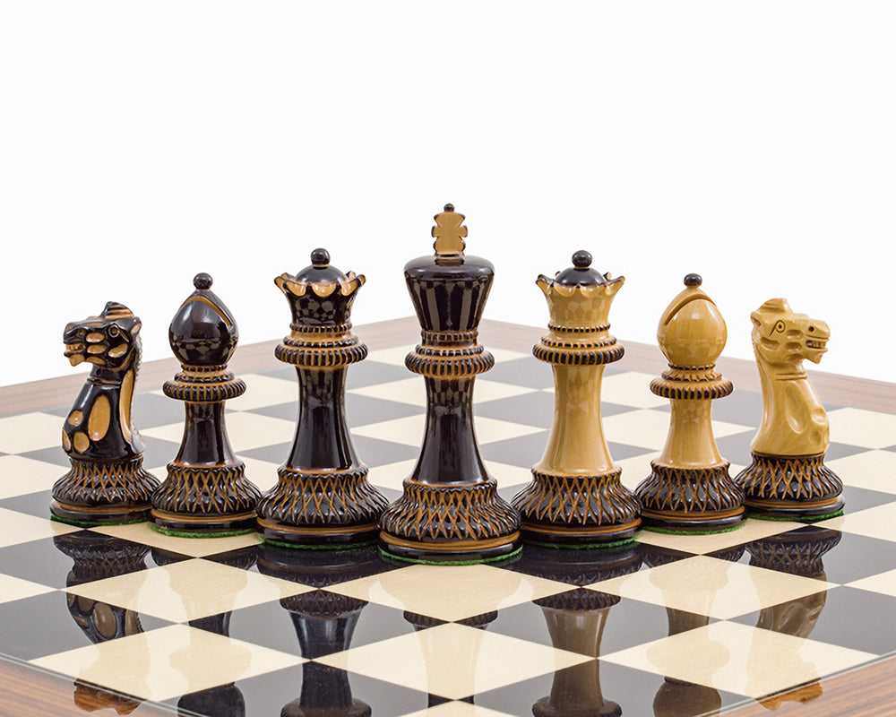 The Burnt Parker Palisander Chess Set