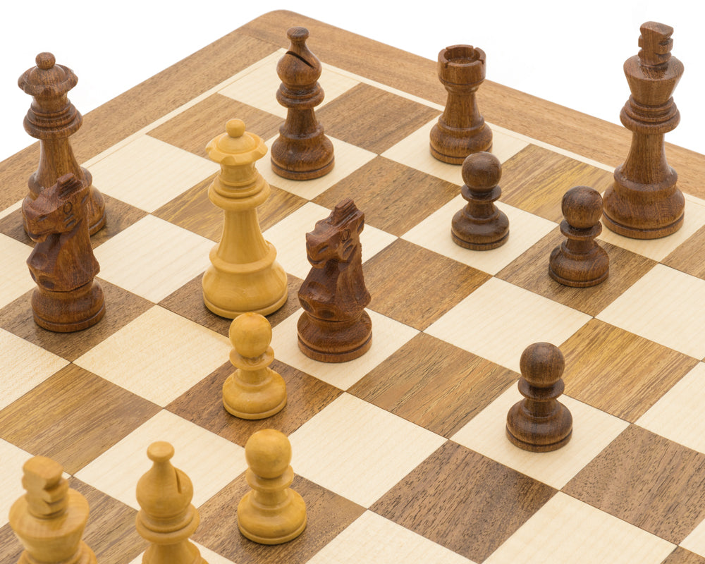 Classic Hardwood Folding Travel 14 inch Chess Set