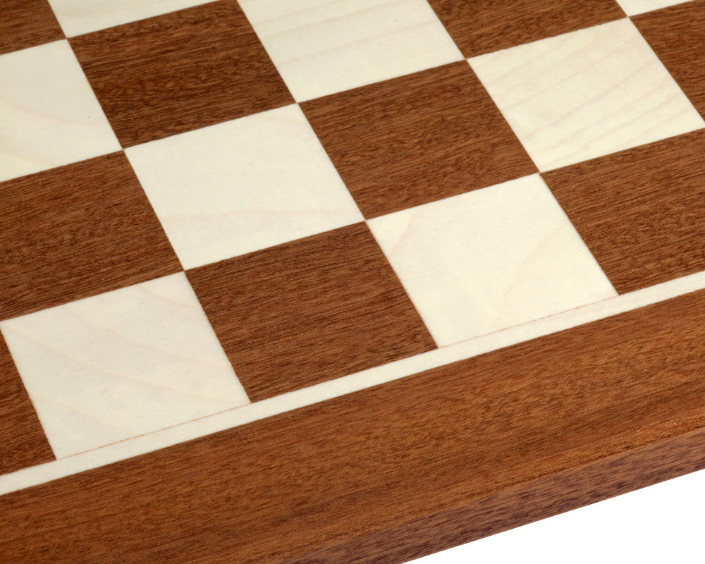 16 Inch Mahogany Wooden Inlaid Chess Board