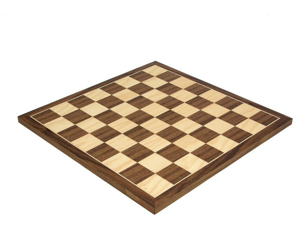 Walnut and Maple 17.75 Inch Chess Board