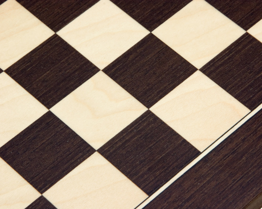 13.75 Inch Wenge and Maple Deluxe Chess Board