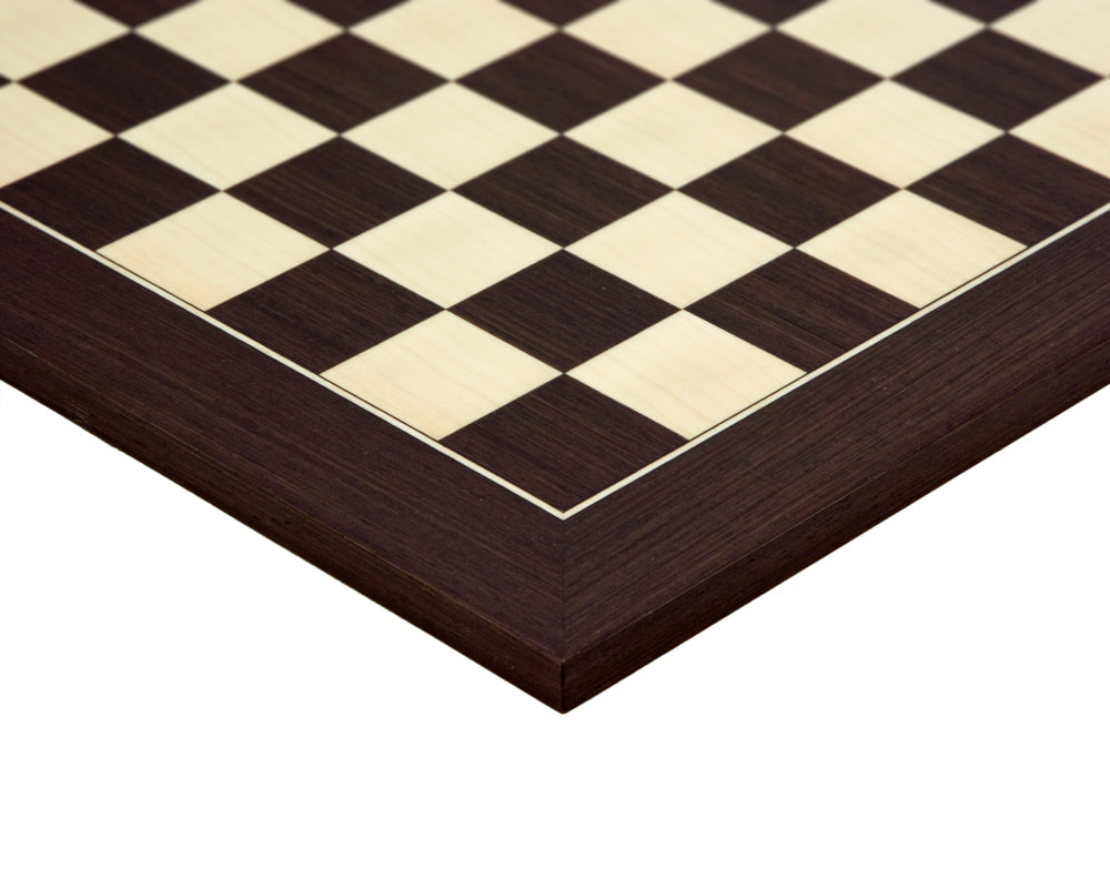 Deluxe Wenge and Maple 15.75 Inch  Chess Board