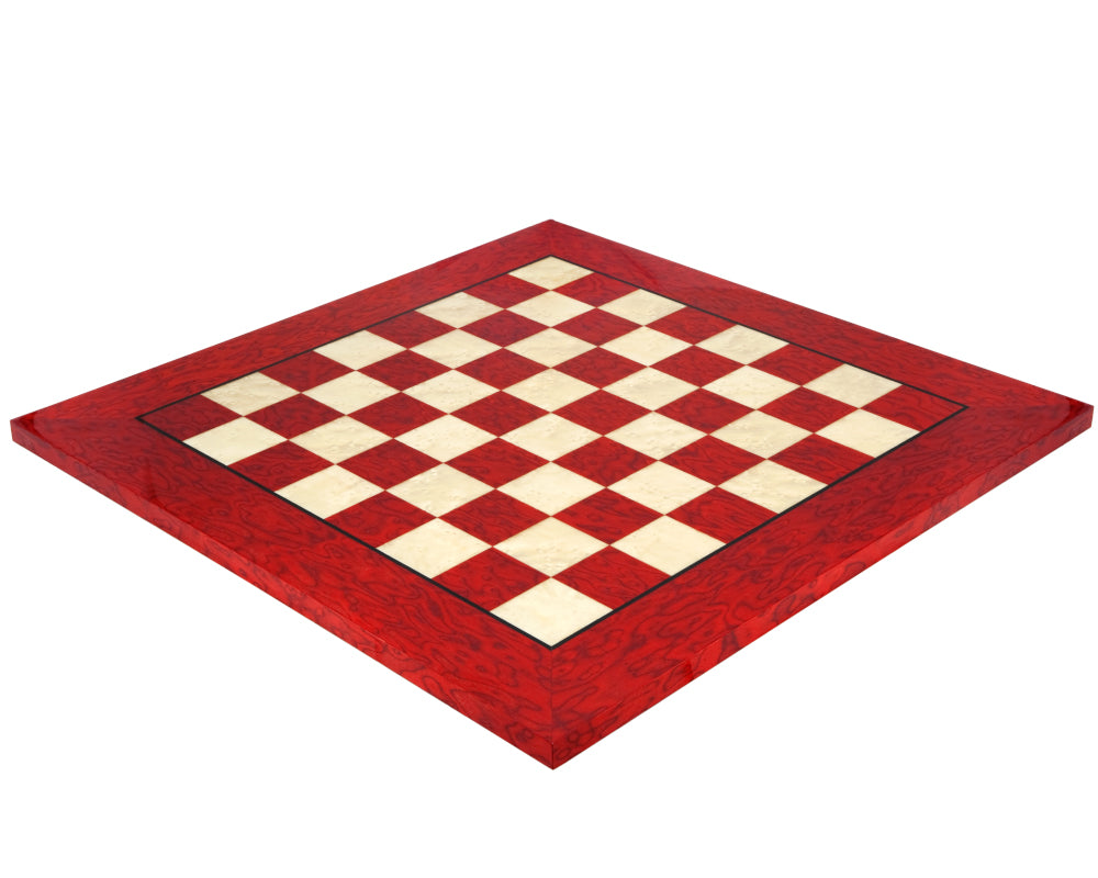 Red Lacquered Erable 20 Inch Luxury Chess Board