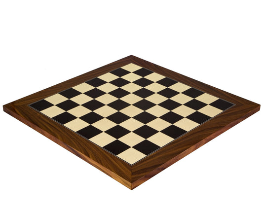 Black Anegre and Palisander 17.75 Inch Deluxe Chess Board