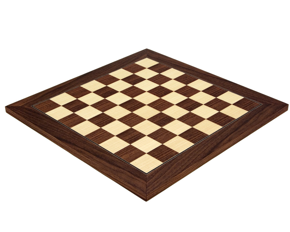 Montgoy Palisander and Maple 17.75 Inch Deluxe Chess Board
