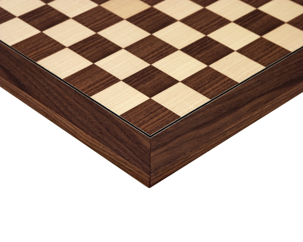 Montgoy Palisander and Maple 17.75 Inch Deluxe Chess Board