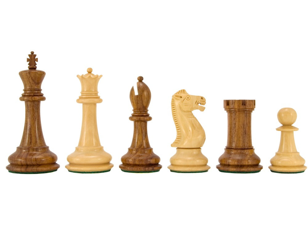 Victoria Series Acacia and Boxwood Chessmen 3.75 Inches