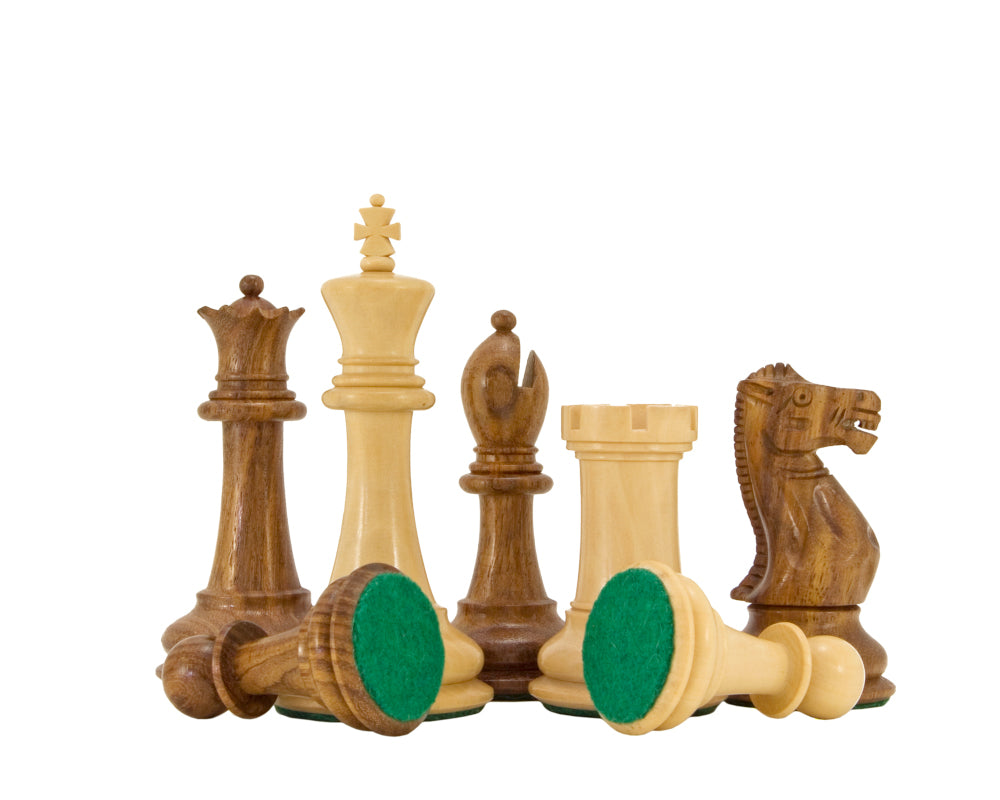 Victoria Series Acacia and Boxwood Chessmen 3.75 Inches