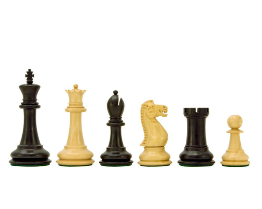 Victoria Series Ebonised Boxwood Chessmen 3.75 Inches