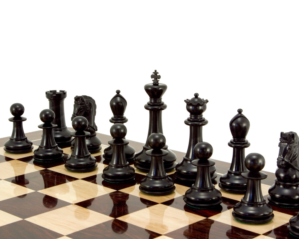 Monarch Ebony and Boxwood Luxury Chess Pieces