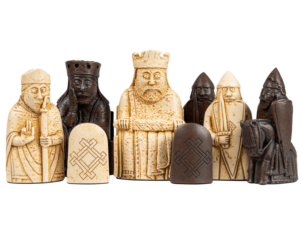 Official Lewis Teak Chessmen Set in Presentation Box