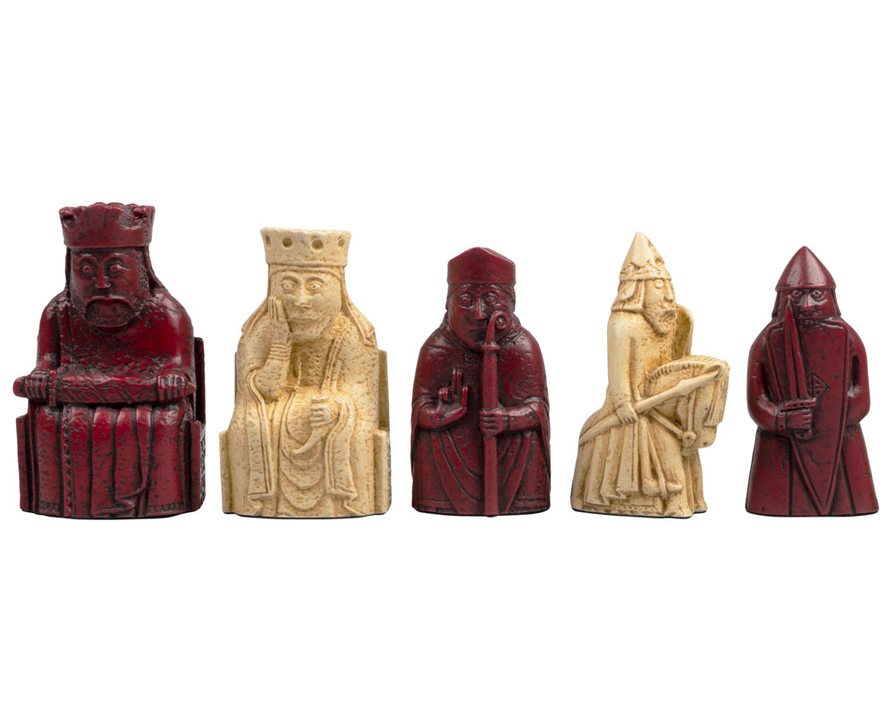 Isle of Lewis 3.25" Red Chessmen in Presentation Box