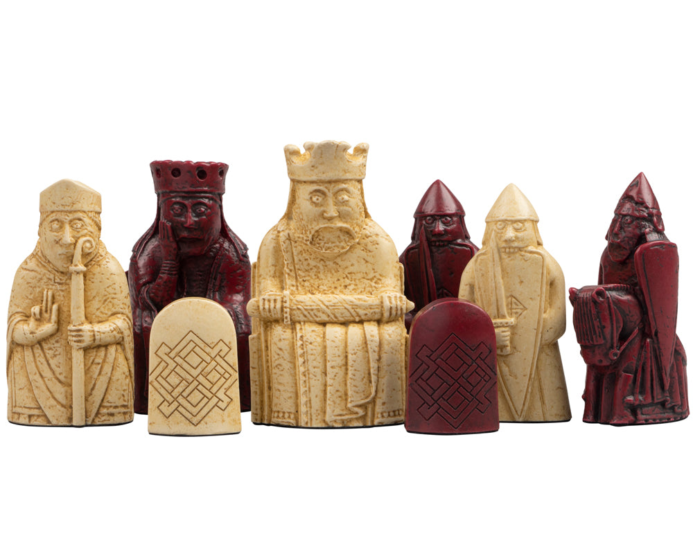 Isle of Lewis 3.25" Red Chessmen in Presentation Box