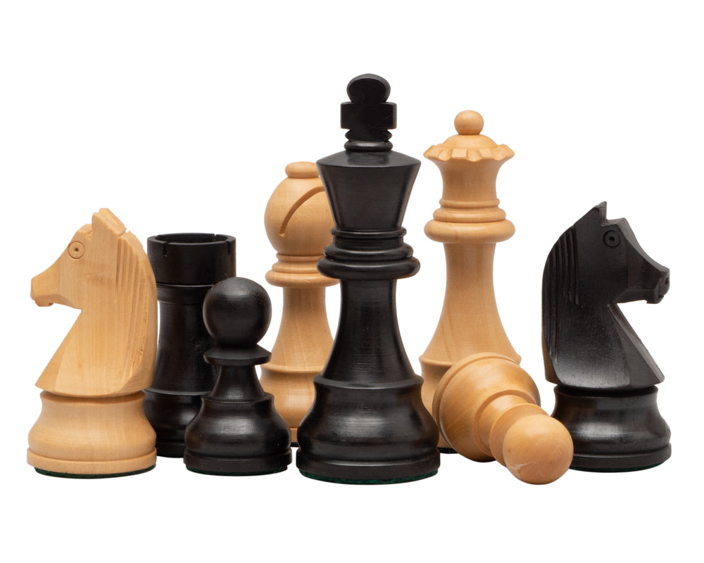 Down Head Ebonised Chess Men 3.75 inch